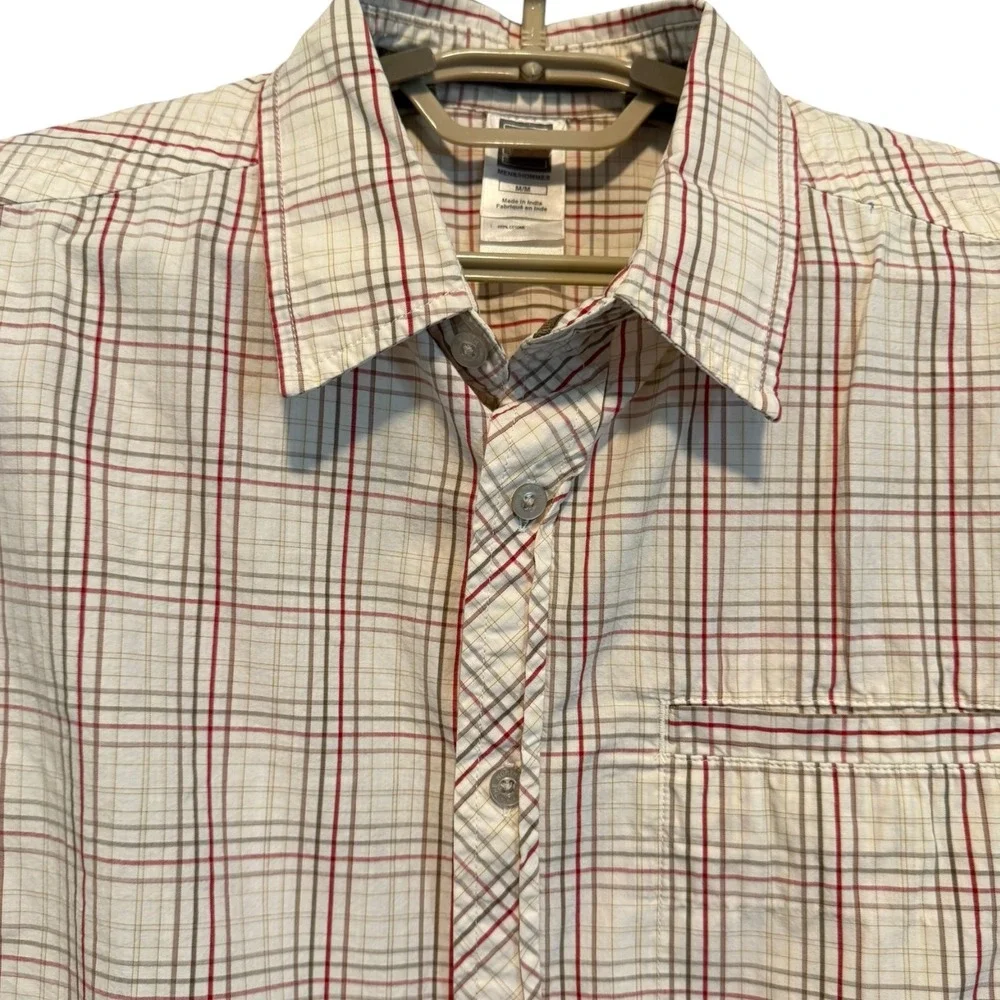 The North Face A5 Series Mens Medium‎ Plaid Short Sleeve Button Down Preppy
